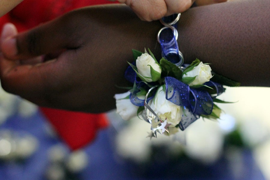 The corsage for Grand Ball on March 28.