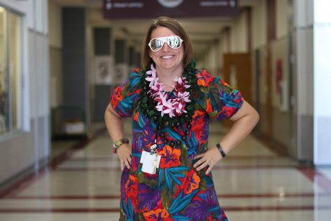 Art teacher Shanna Blair dresses up for Hawaiian Day on Wednesday, Sept. 28 for BOTA Week.