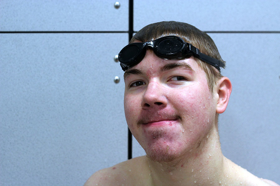 Senior+DJ+Haythorn+smiles+after+swim+practice+on+Monday%2C+Jan.+29.%0A