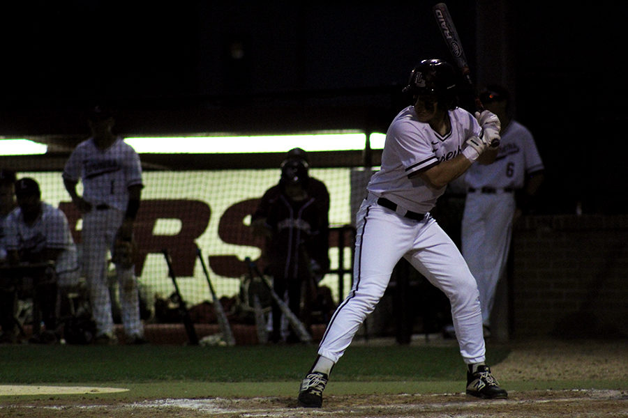 Senior+Caleb+Vuono+%289%29+prepares+to+swing+his+bat+at+the+home+game+against+Hebron+on+Tuesday%2C+April+16.