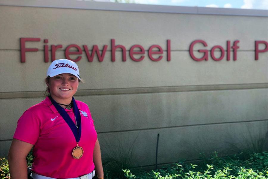 Junior+Ashlee+Johnson+wins+third+place+on+Thursday%2C+Oct.+3+at+the+Firewheel+Pink+Out+tournament.+Courtesy+of+Julie+Lowrey.