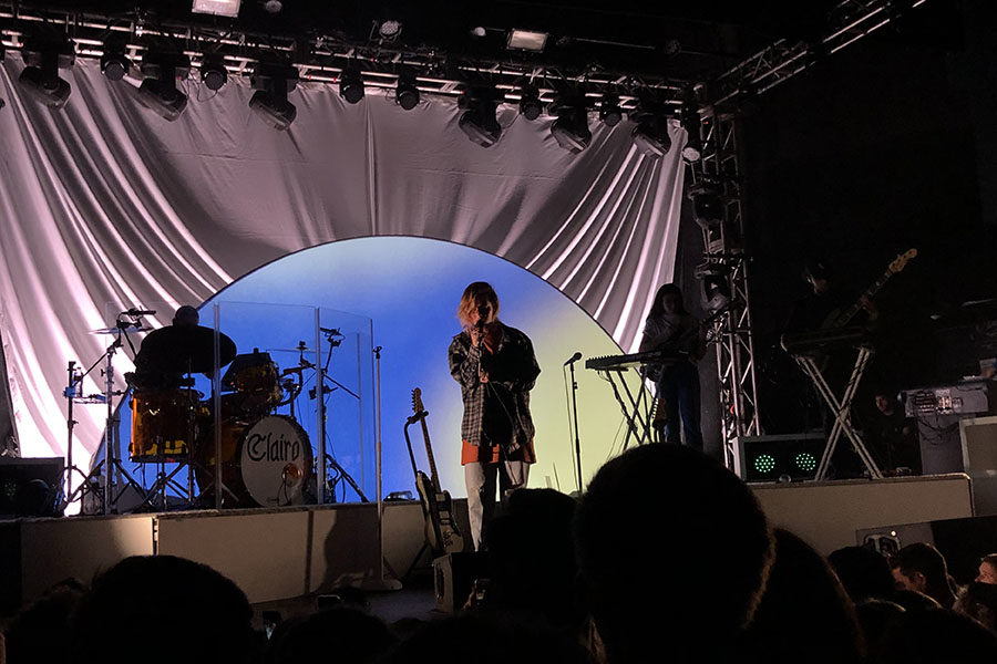 Clairo+talks+to+the+audience+during+her+concert+at+the+Granada+Theater+on+Thursday%2C+Oct.+24.+